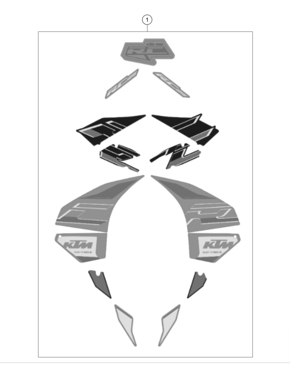 Graphics kit KTM RC 125 MY20