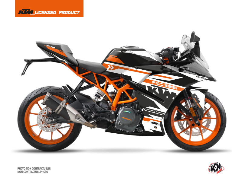 KTM 125 RC Street Bike Arkade Graphic Kit Orange White