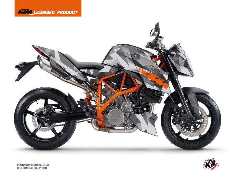 KTM Super Duke 990 R Street Bike Delta Graphic Kit Grey Orange
