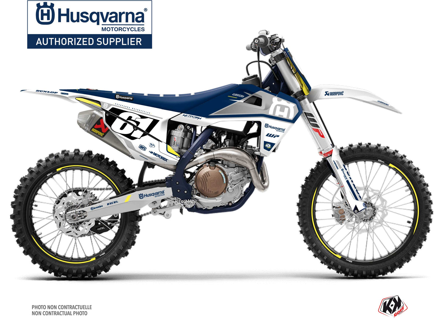 Husqvarna TC 125 Dirt Bike D-SKT Graphic Kit Blue