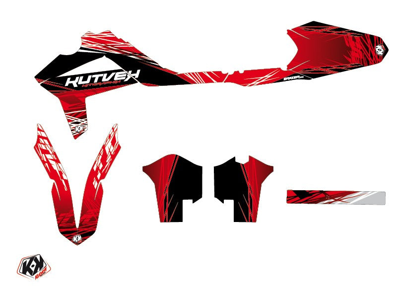 GASGAS 250 EC Dirt Bike Eraser Graphic Kit Red White