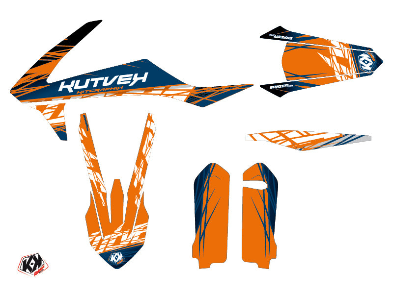 KTM 450 SXF Dirt Bike Eraser Graphic Kit Blue Orange