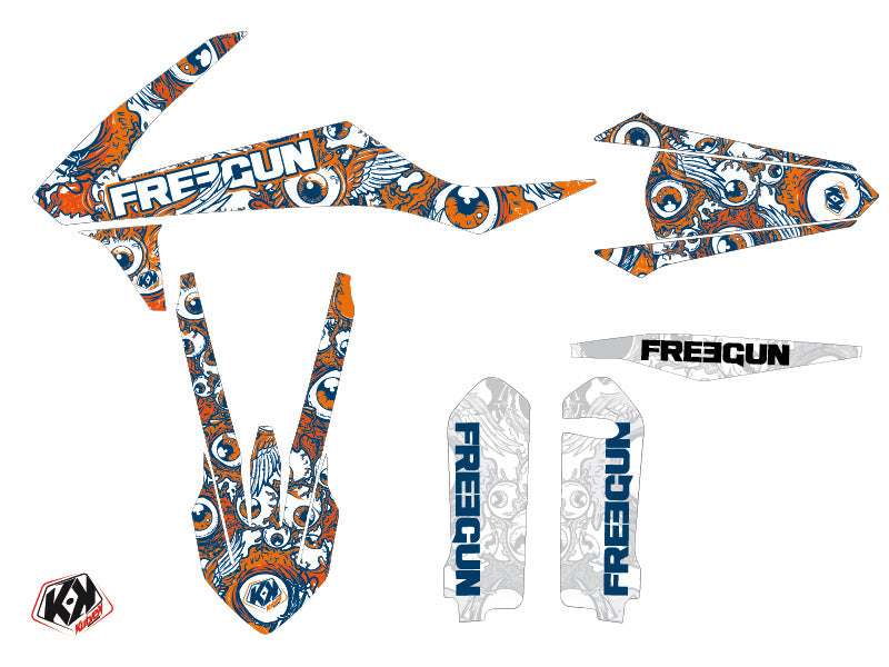 KTM 450 SXF Dirt Bike Freegun Eyed Graphic Kit Orange
