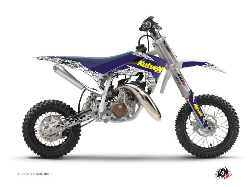 Husqvarna TC 50 Dirt Bike Predator Graphic Kit Purple Yellow – KTM