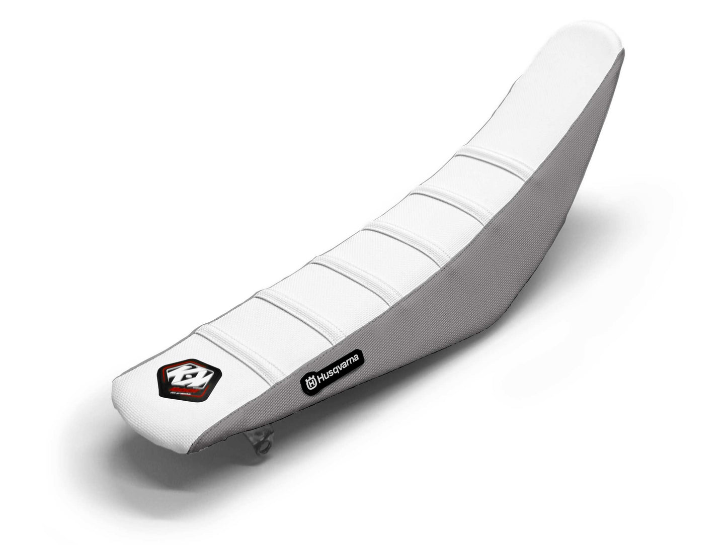 White/Grey Seat Cover 6 Ribs - HUSQVARNA FE 250 (2015-2024)