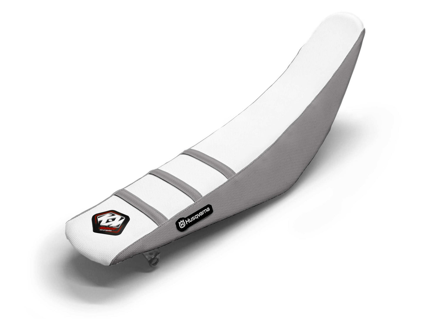 White/Grey Seat Cover 3 Ribs - HUSQVARNA TE 300 (2015-2020)