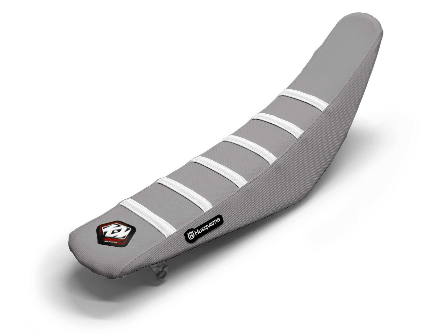 White/Grey Seat Cover 6 Ribs - HUSQVARNA TE 300 (2015-2020)