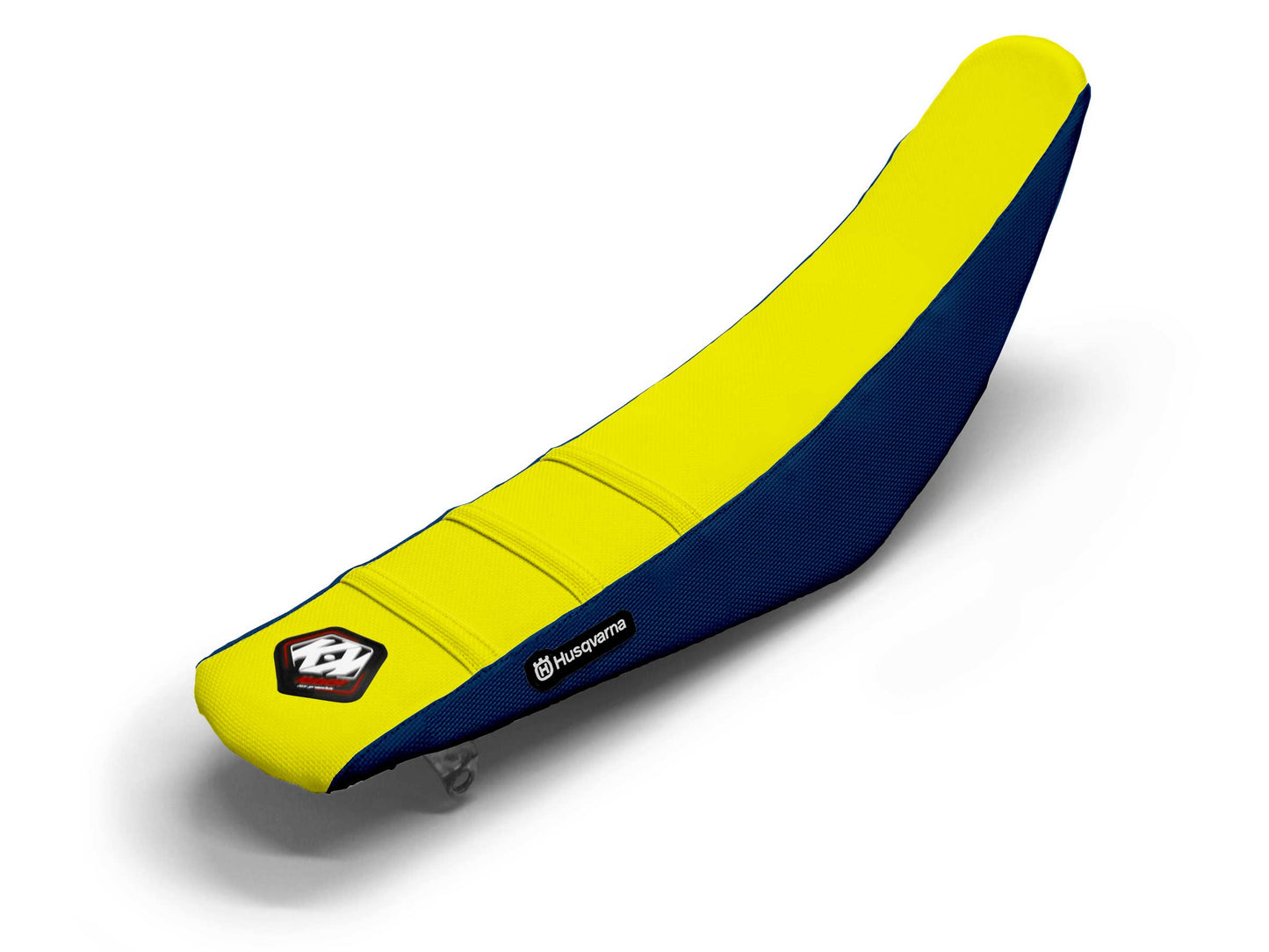 Yellow/Navy Seat Cover 3 Ribs - HUSQVARNA TC 250 (2014-2023)
