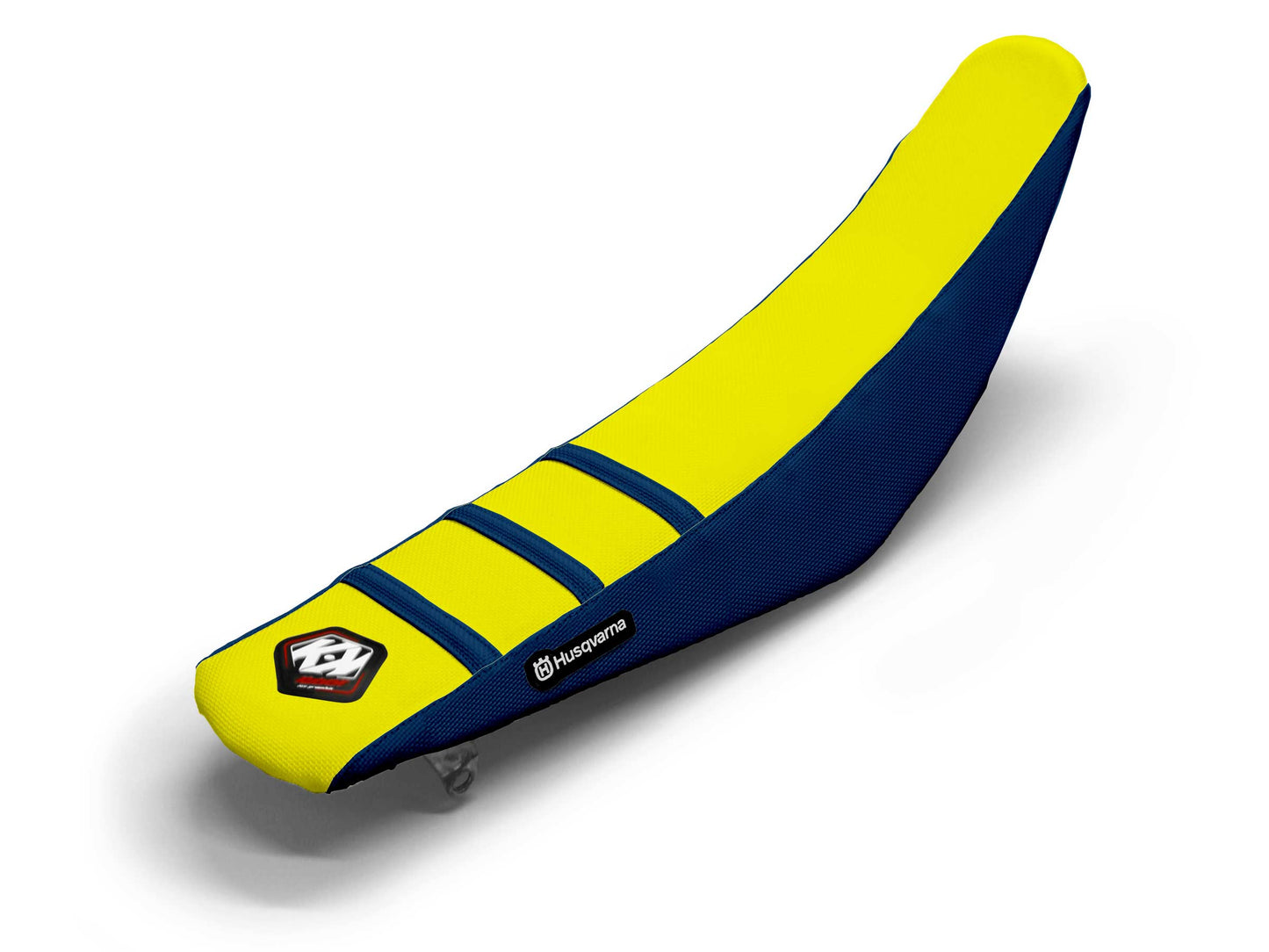 Yellow/Navy Seat Cover 3 Ribs - HUSQVARNA TX 300 (2017-2019)