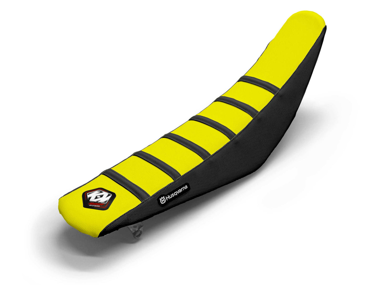 Black/Yellow Seat Cover 6 Ribs - HUSQVARNA FE 350 (2015-2024)