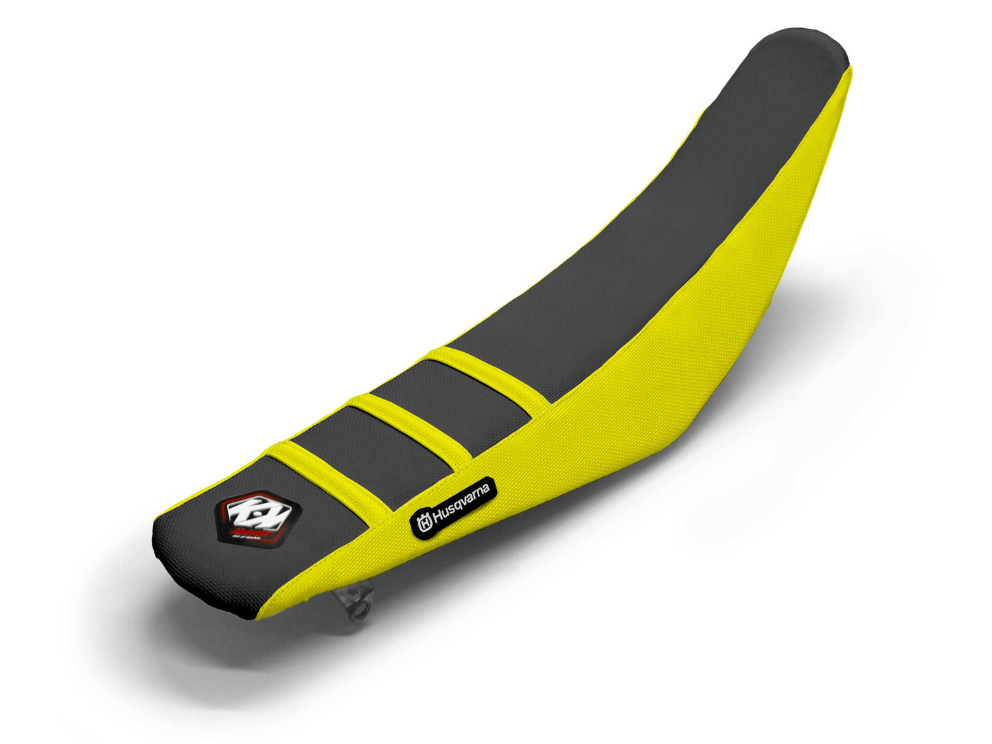 Schwarzer/gelber Sitzbezug mit 3 Rippen - HUSQVARNA TX 300 (2017-2019)