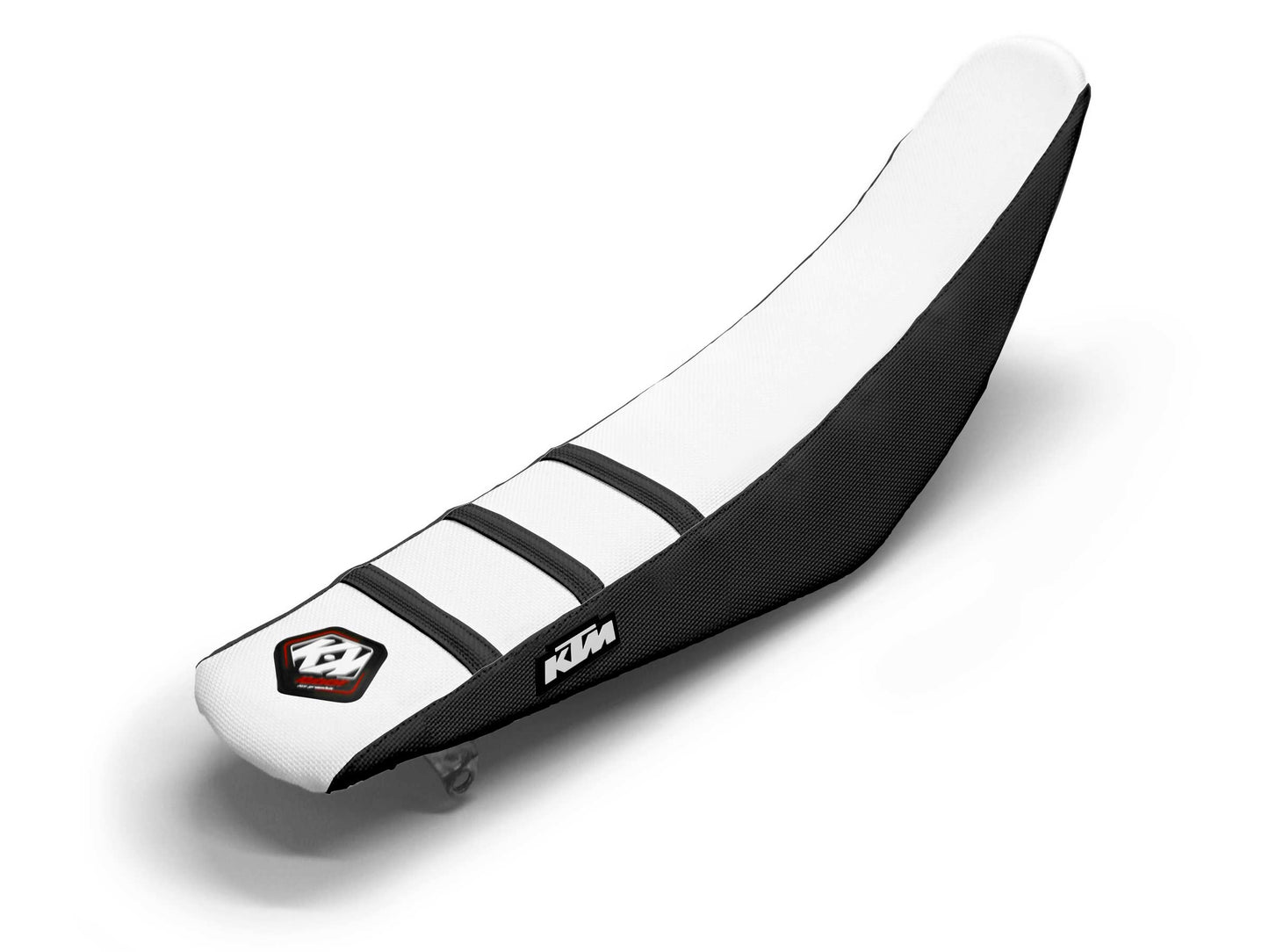 White/Black Seat Cover 3 Ribs - KTM SX 85 (2004-2018)