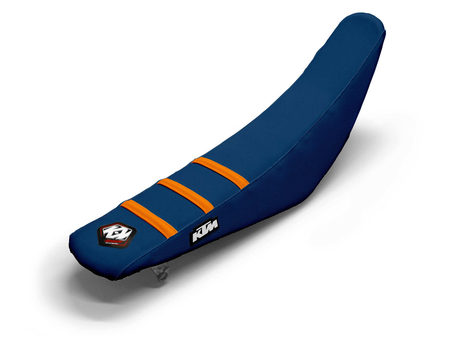 Orange/Navy Seat Cover 3 Ribs - KTM SX 65 (2002-2024)