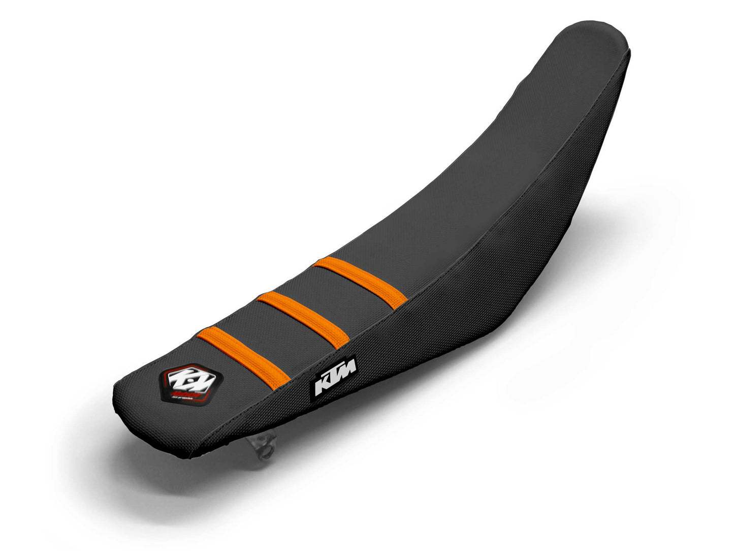 Black/Orange Seat Cover 3 Ribs - KTM SX 150 (2007-2023)