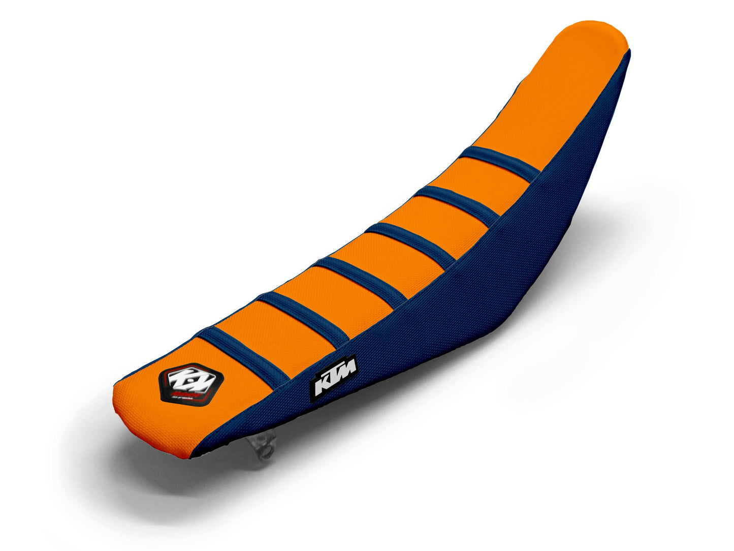 Orange/Navy Seat Cover 6 Ribs - KTM EXC 200 (2008-2016)