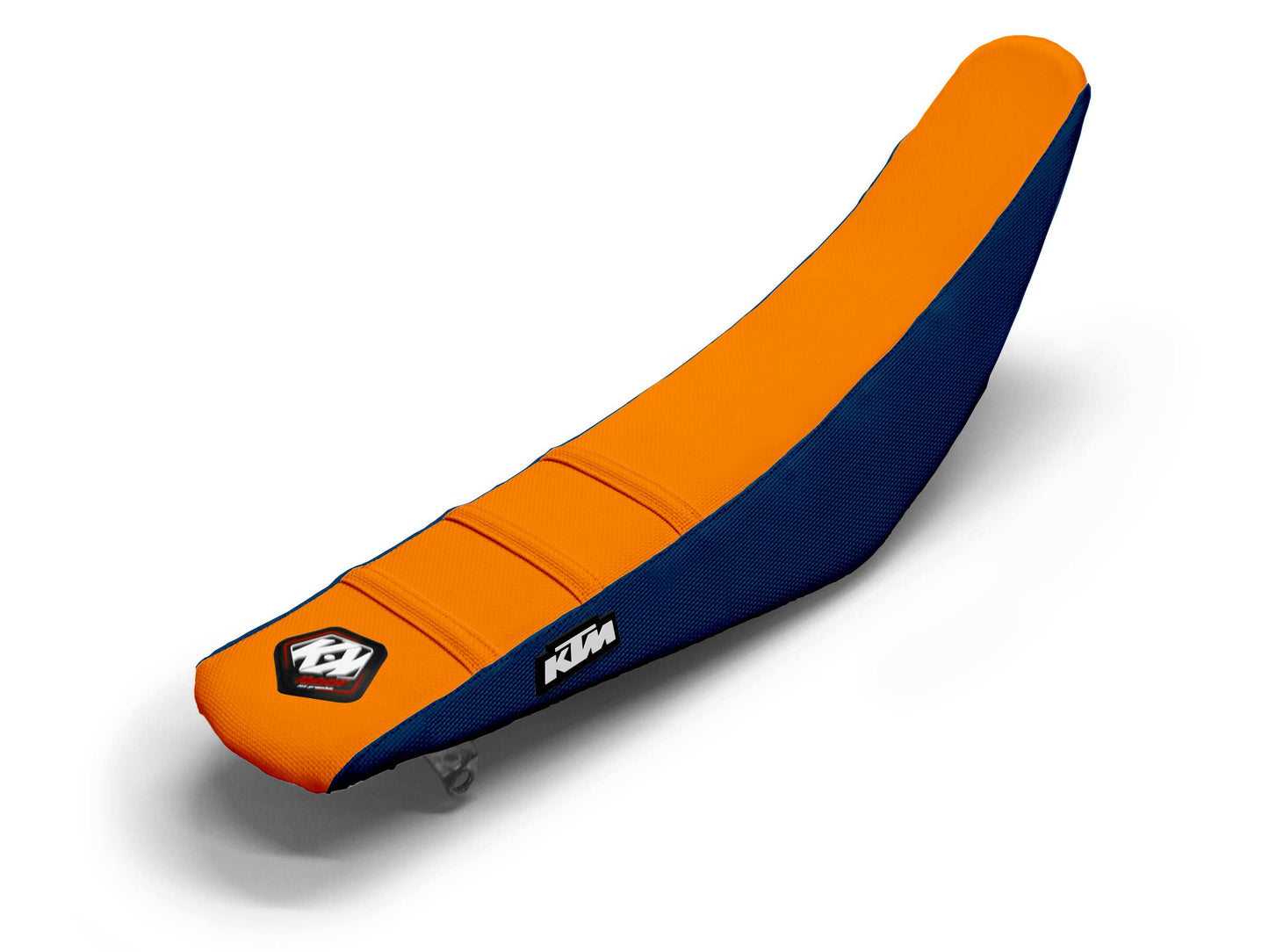 Orange/Navy Seat Cover 3 Ribs - KTM EXC 525 F (2008-2024)