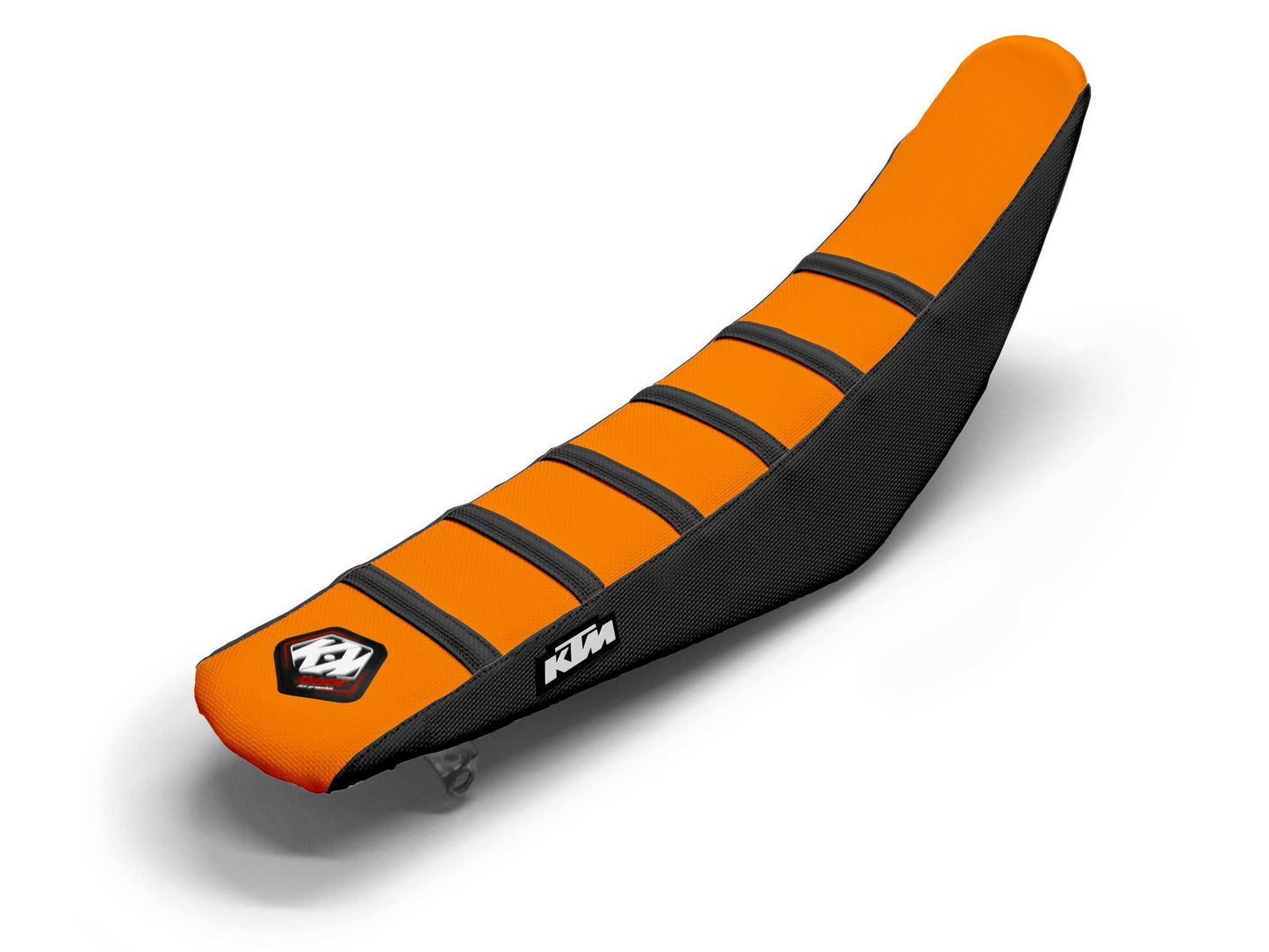 Black/Orange Seat Cover 6 Ribs - KTM SX 250 F (2007-2023)