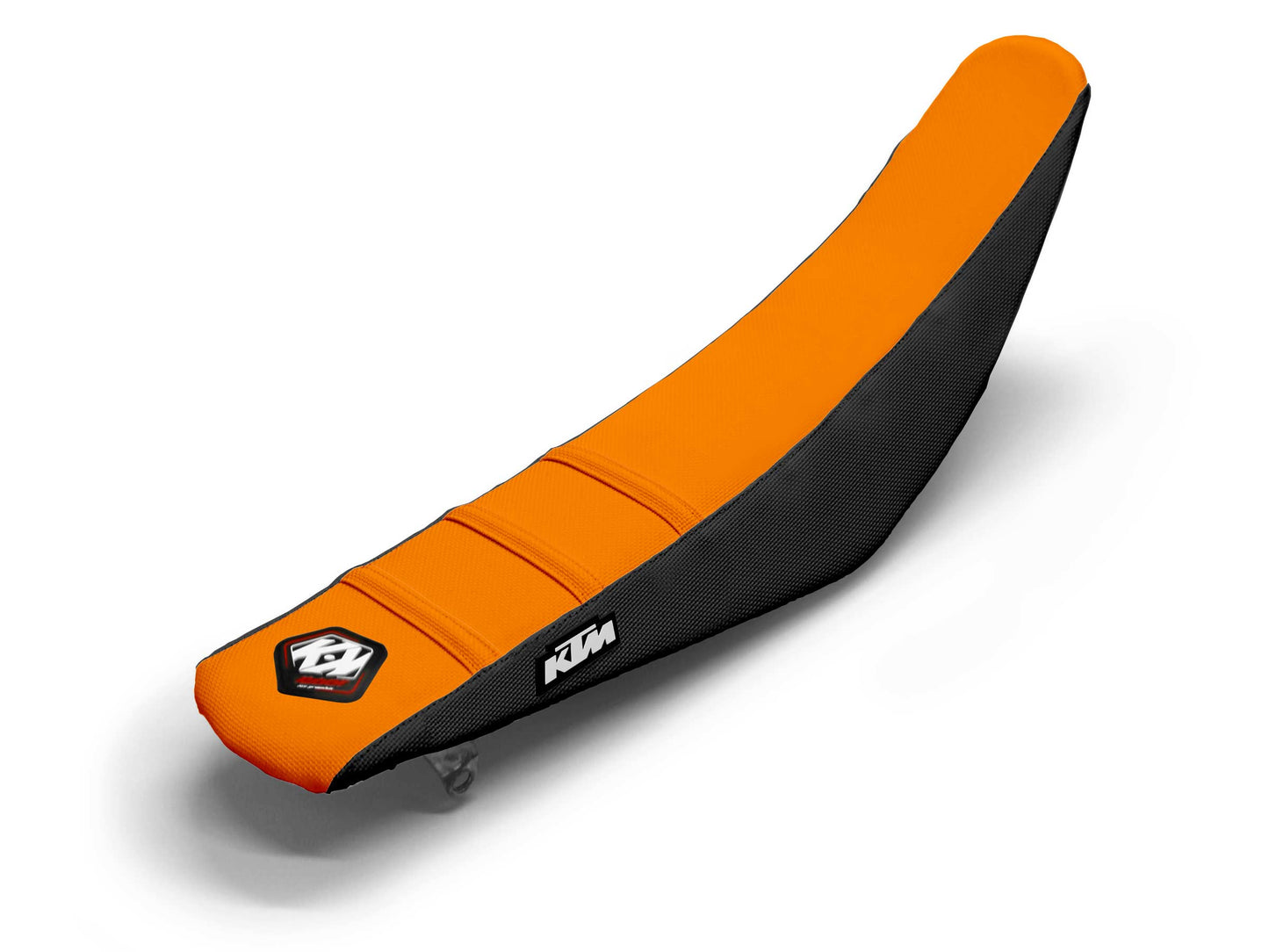 Black/Orange Seat Cover 3 Ribs - KTM SX 250 F (2007-2023)