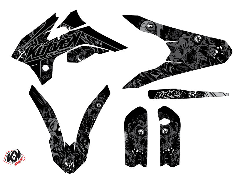 KTM 85 SX Dirt Bike Zombies Dark Graphic Kit Black