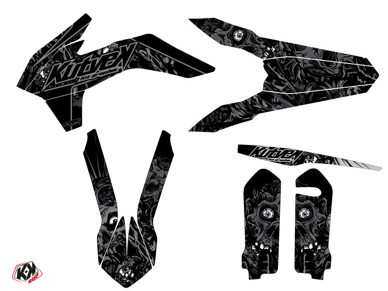 KTM EXC-EXCF Dirt Bike Zombies Dark Graphic Kit Black