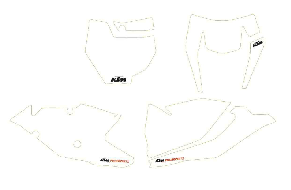 Start number backgrounds 125-500 (EXC, SX, XC) 06-19