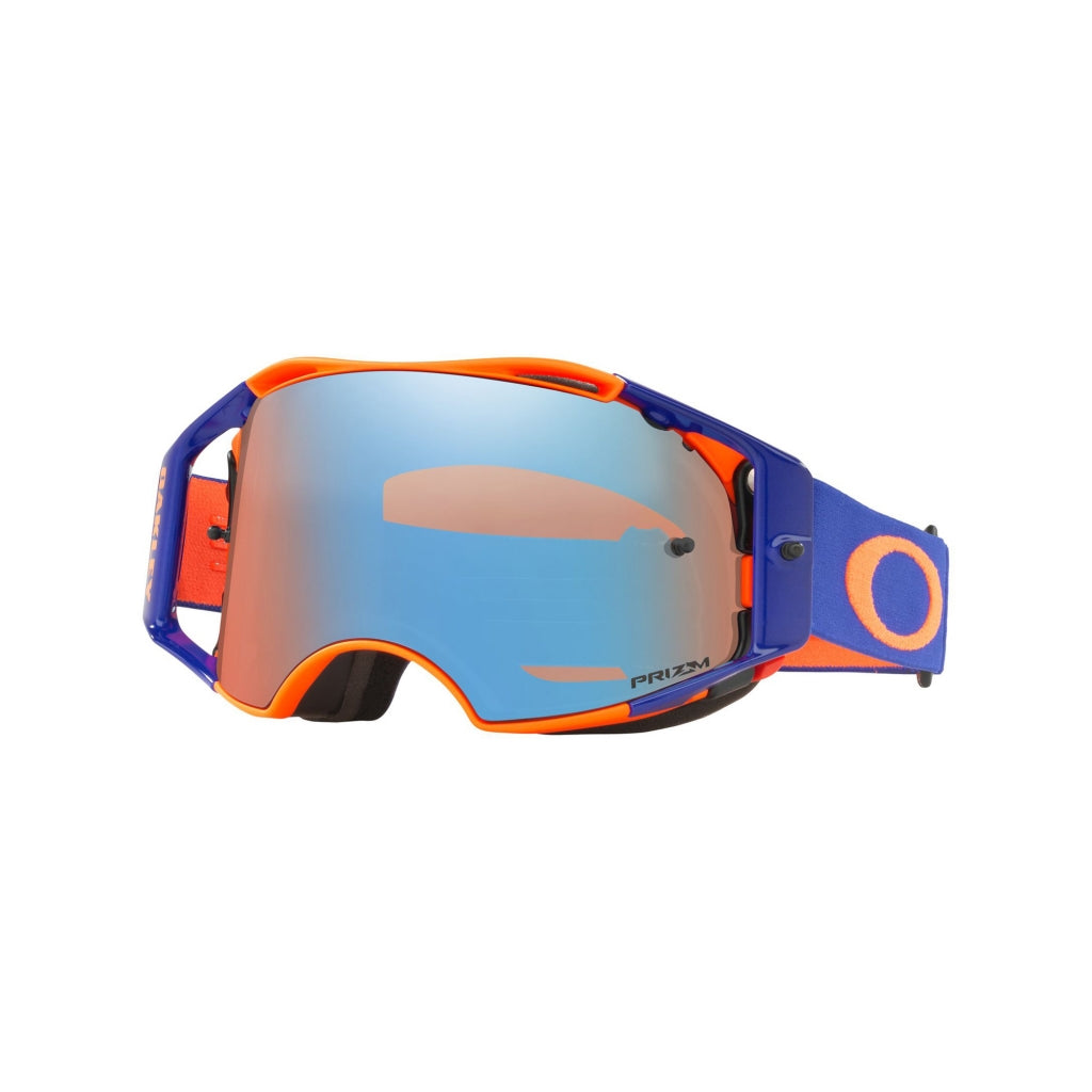 CROSS GLASSES OAKLEY AIRBRAKE MX FLO ORANGE BLUE - PRIZM SAPPHIRE LENS