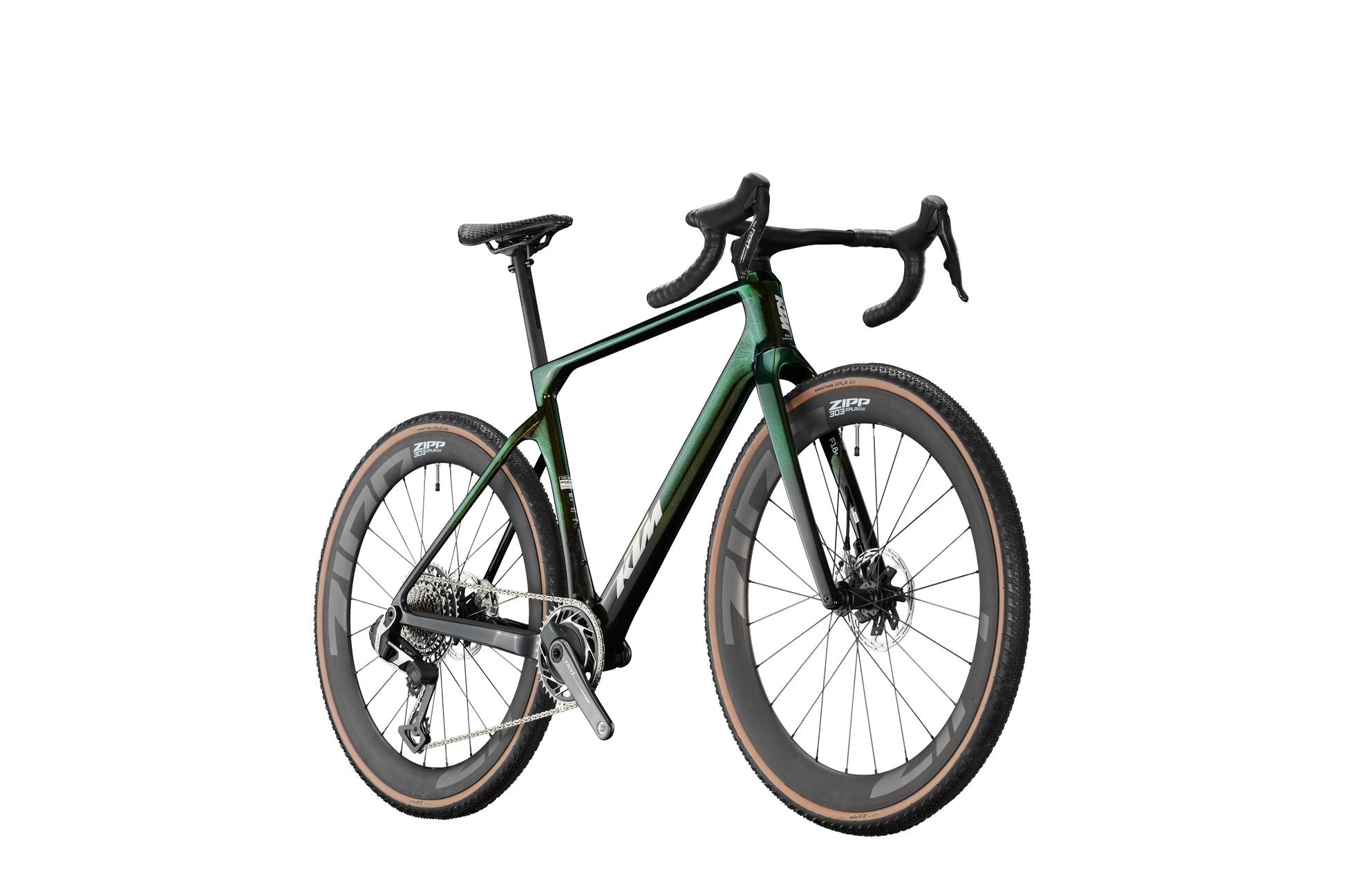 KTM Gravelator Exonic AXS PM Carbon Crystal Teal (White Holo Matt)