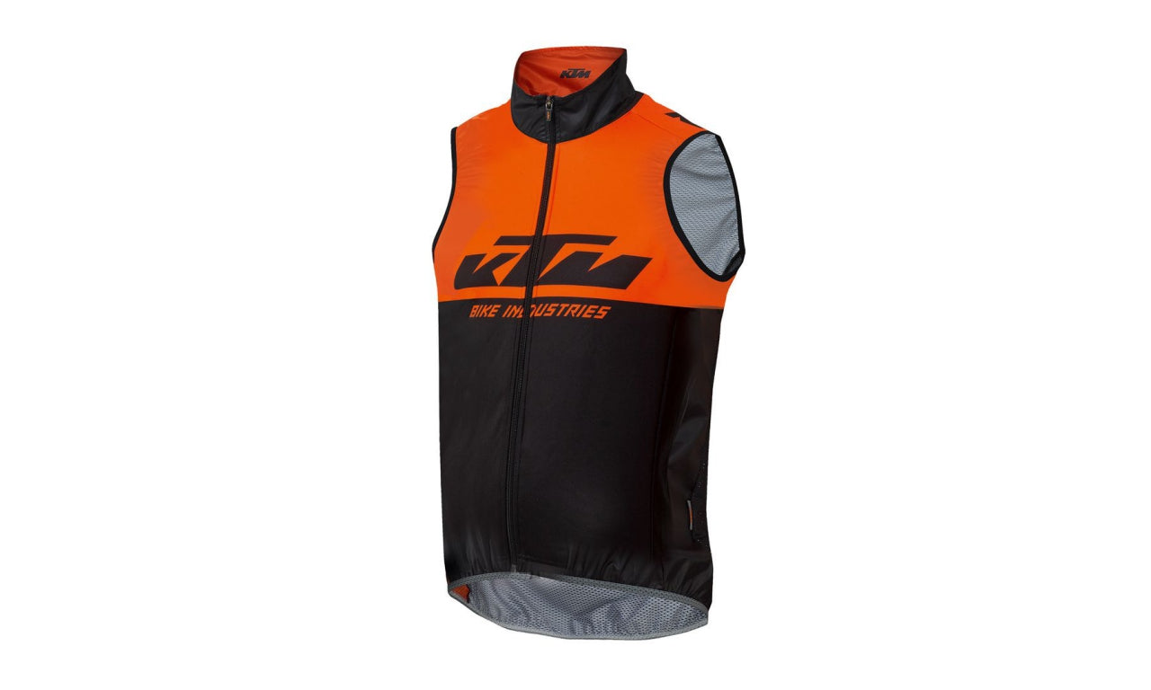 KTM Factory Team Windjacket sleeveless with reflector black/orange SIZE L