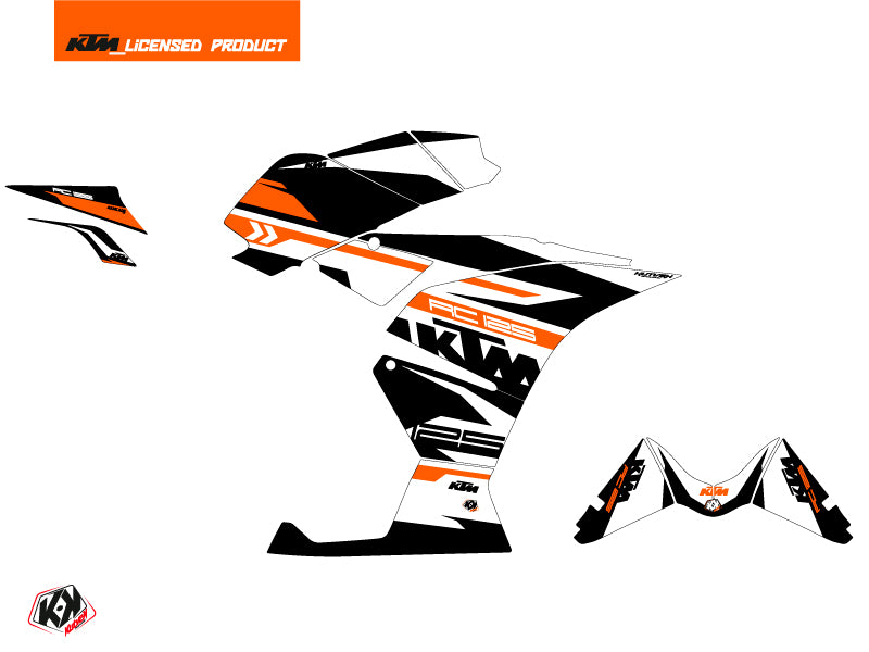 KTM 125 RC Street Bike Arkade Graphic Kit Orange White