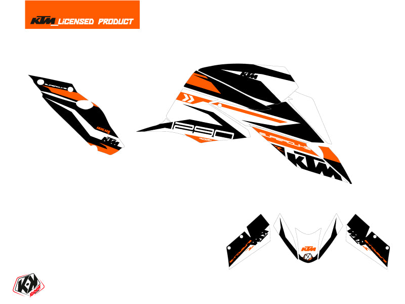 KTM Super Duke 1290 R Street Bike Arkade Graphic Kit Orange White
