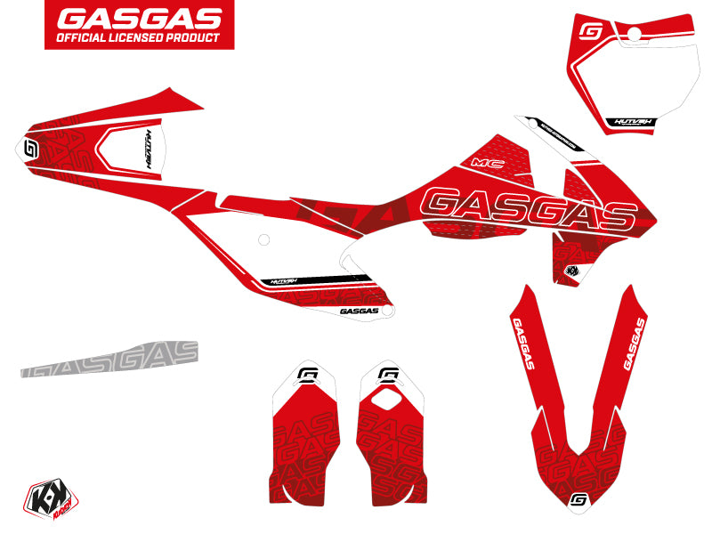 GASGAS MC 85 Dirt Bike Border Graphic Kit Red