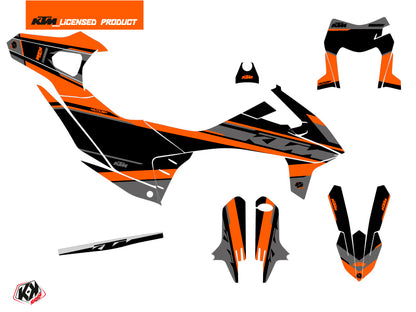 KTM 690 SMC R Street Bike Breakout Graphic Kit Black Orange