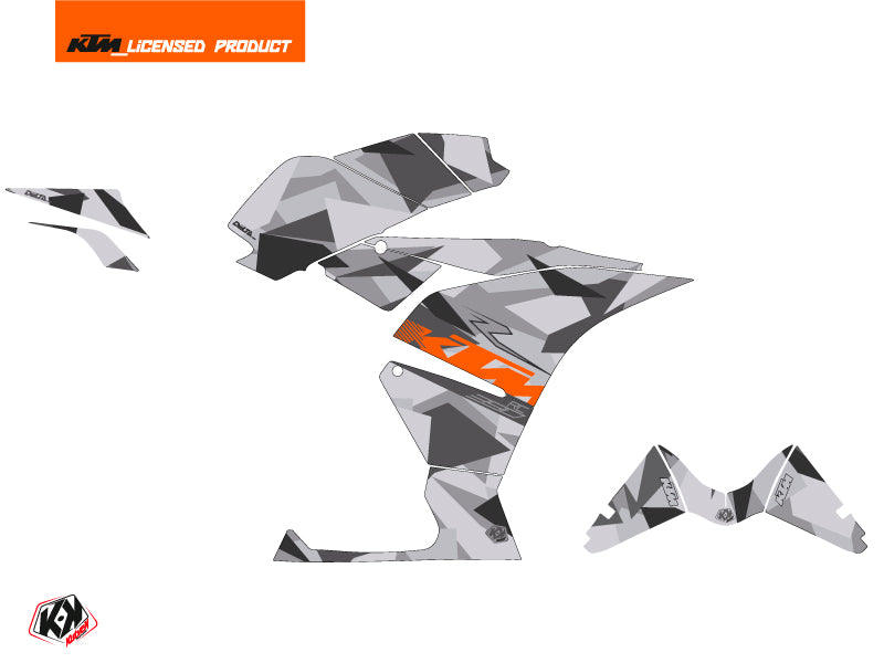 KTM 390 RC Street Bike Delta Graphic Kit Grey Orange