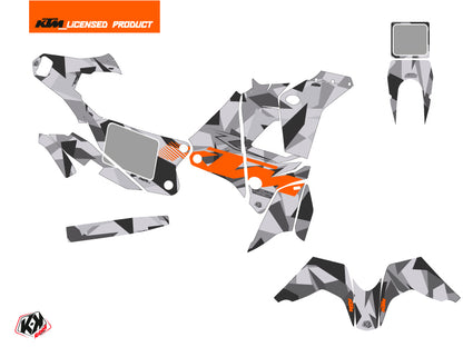 KTM 450 Rally Dirtbike Delta Grafik-Kit Grau Orange