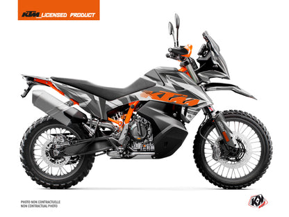 KTM 890 Adventure R Street Bike Delta Graphic Kit Grey Orange