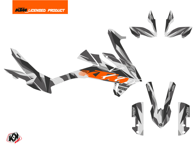 KTM 890 Adventure R Street Bike Delta Graphic Kit Grey Orange