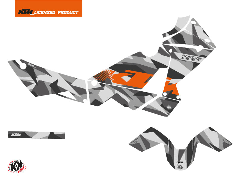 KTM 990 Adventure Street Bike Delta Graphic Kit Gray Orange