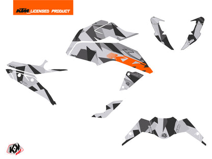KTM Duke 390 Street Bike Delta Graphic Kit Grey Orange