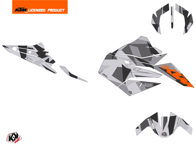 KTM Duke 790 Street Bike Delta Graphic Kit Gray Orange