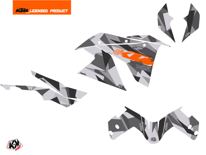 KTM 1290 Super Adventure S Street Bike Delta Graphic Kit Gray Orange