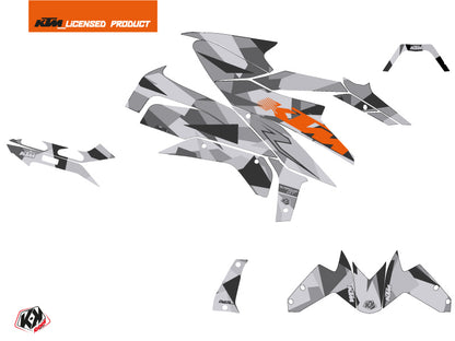 KTM Super Duke 1290 GT Straßenmotorrad Delta Grafik-Kit Grau Orange