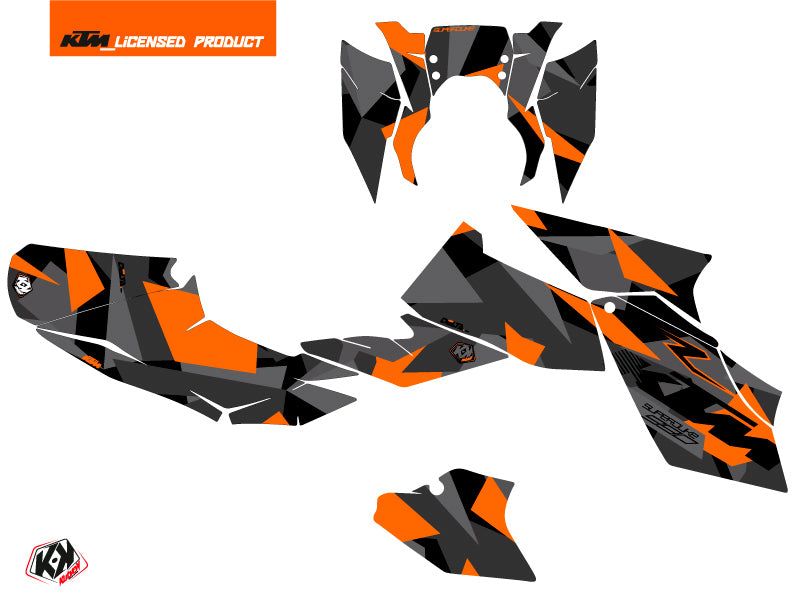 KTM Super Duke 990 R Street Bike Delta Graphic Kit Black Orange