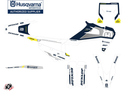 Husqvarna 125 TE Dirt Bike D-SKT Grafikkit Blau