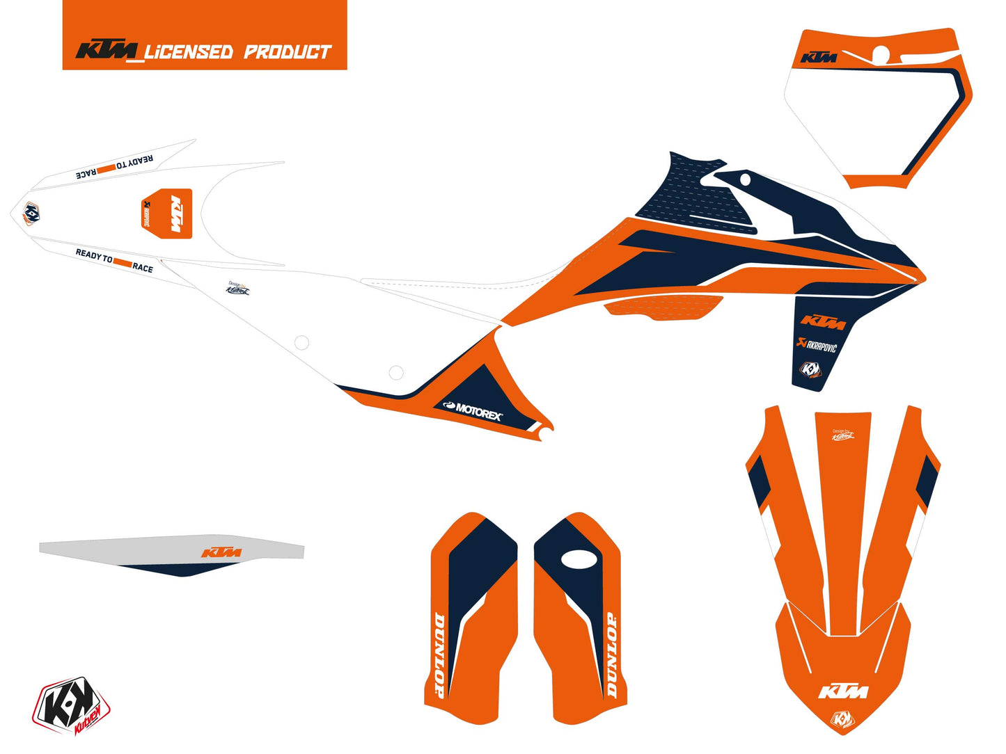 KTM 450 SXF Dirt Bike DNA Graphic Kit Blue