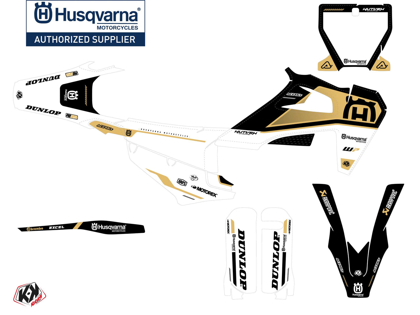 Husqvarna FC 350 Dirt Bike D-SKT Graphic Kit Sand