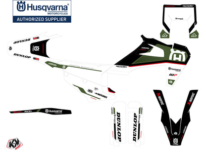 Husqvarna 501 FE Dirt Bike D-SKT Graphic Kit Kaki