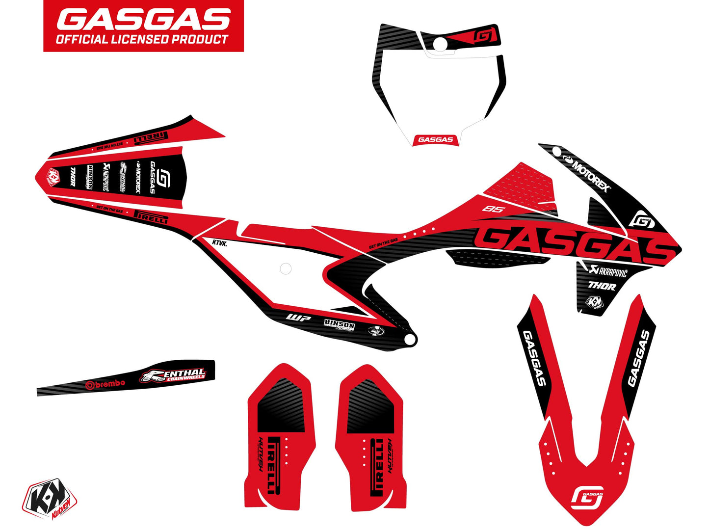 GASGAS MC 85 Dirt Bike Dynamik Graphic Kit Black