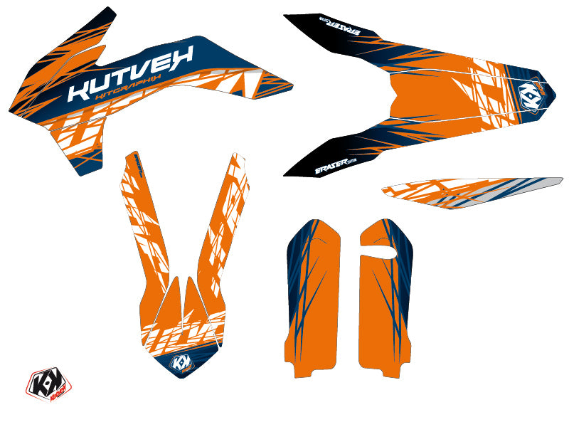 KTM 250 SX Dirt Bike Eraser Graphic Kit Blue Orange