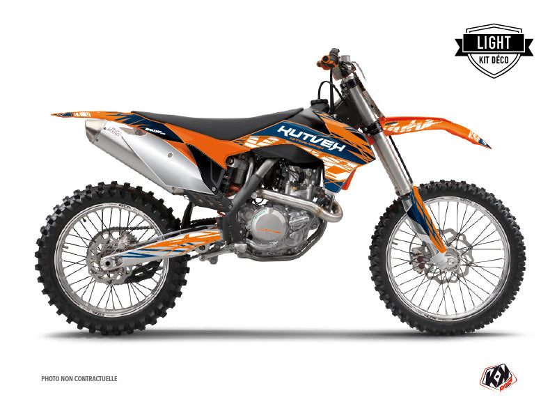 KTM 250 SX Dirt Bike Eraser Graphic Kit Blue Orange LIGHT - Light versie