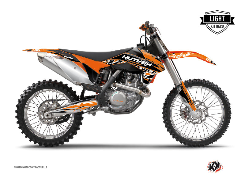 KTM 250 SX Dirt Bike Eraser Graphic Kit Orange Black LIGHT - Light versie